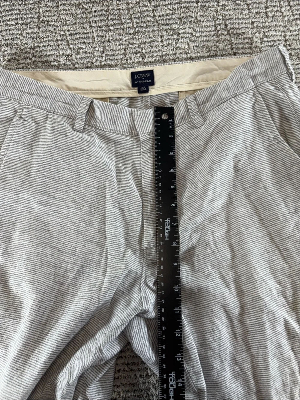 J. Crew Men’s Size 33 Blue Striped 9”‎ Inseam Chino Shorts